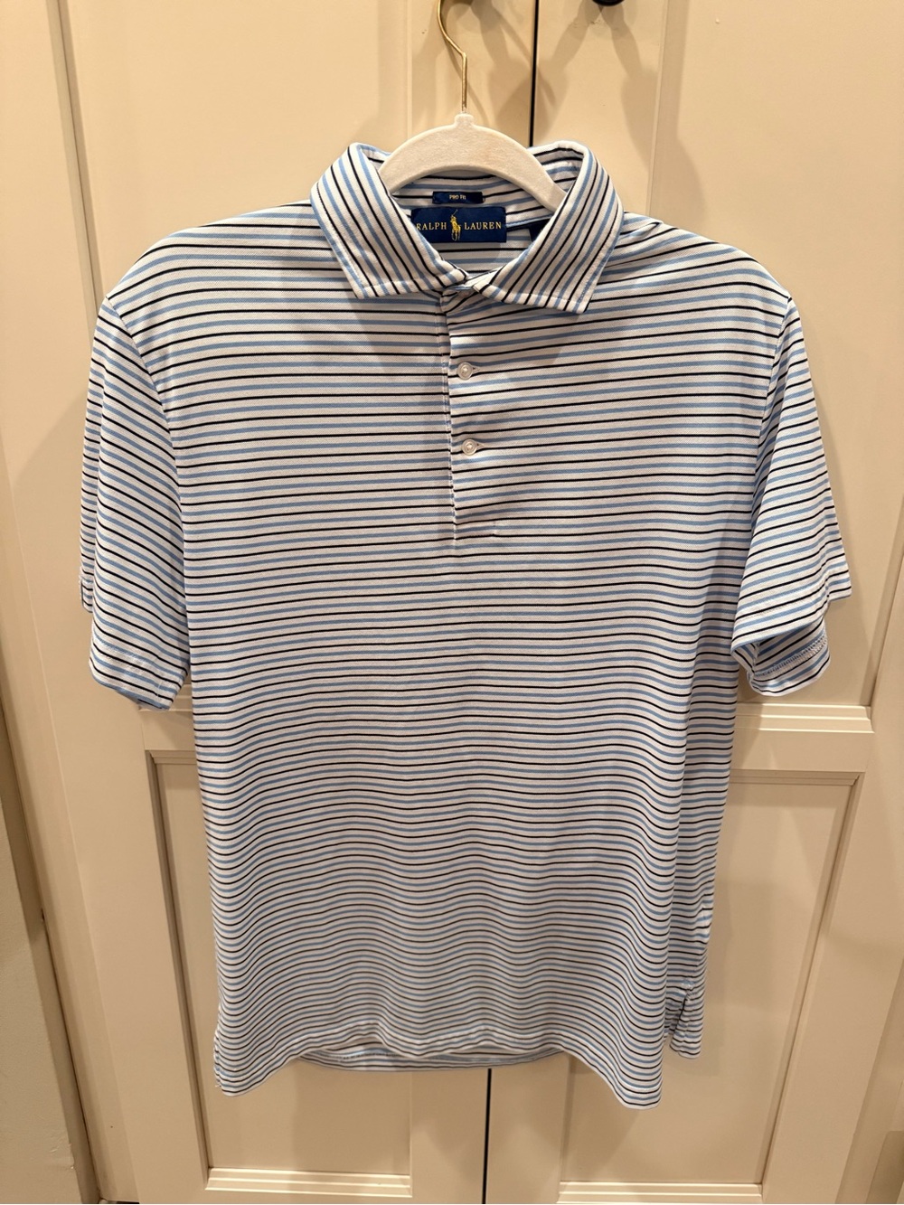 Polo by Ralph Lauren Light Blue & White Striped Polo Shirt